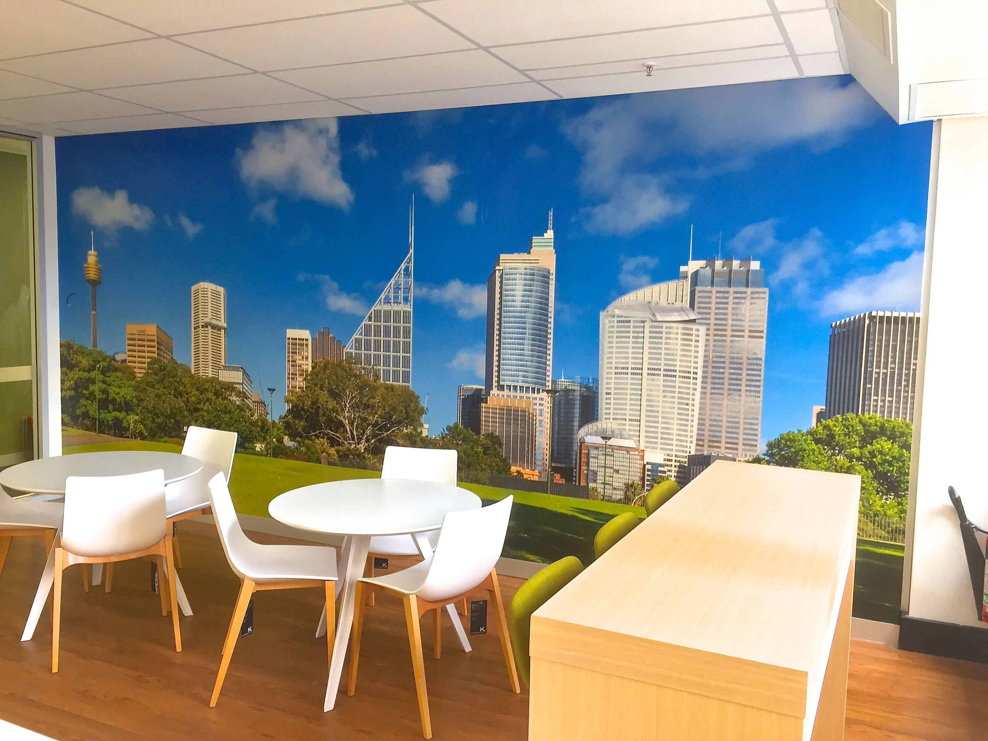 Sydney panorama wallpaper mural for office canteen